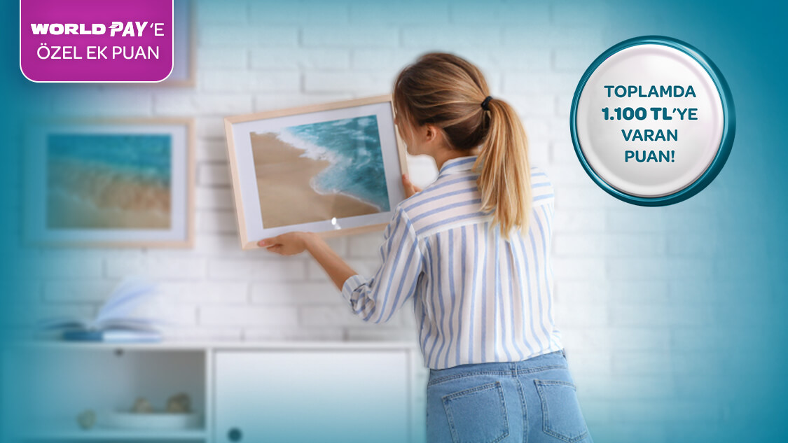 Yapı market sektöründe tek seferde yapılacak harcamalardan 7.500 TL-50.000 TL arasına 500 TL, 50.000 TL ve üzerine 1.000 TL Worldpuan! World Pay’e ek 100 TL Puan!
