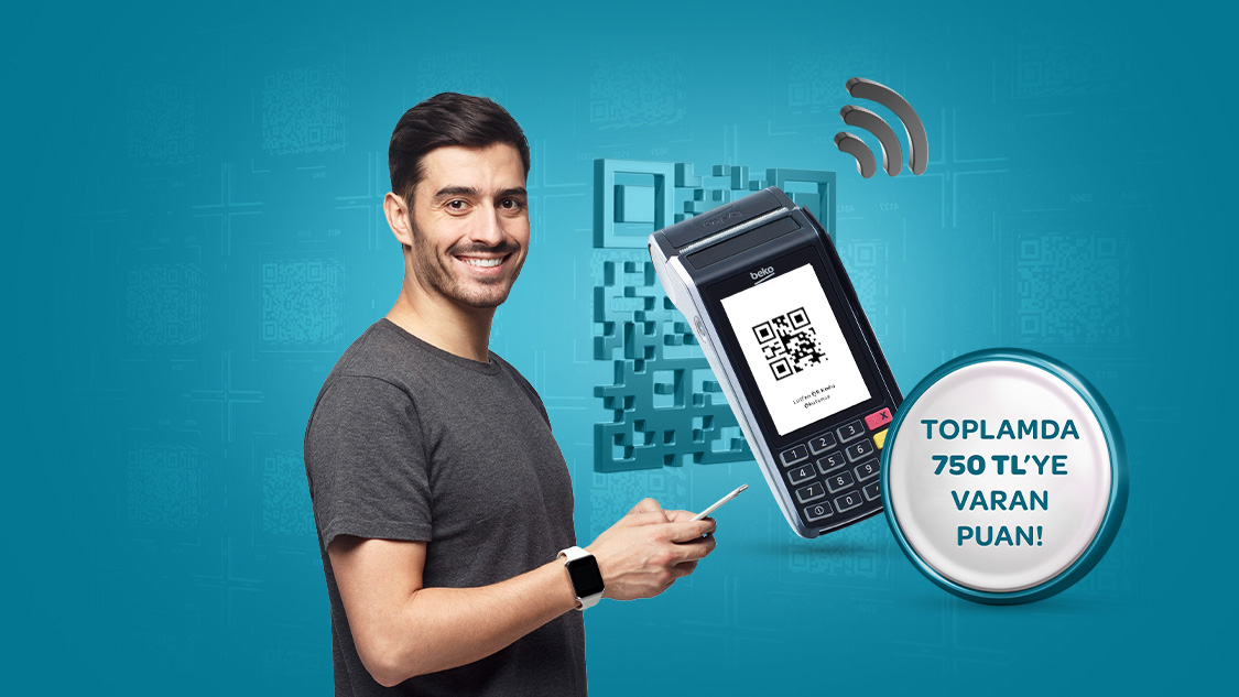 POS’ta TR Karekod veya NFC Mobil Ödeme ile World Üye İşyerleri’nden yapacağınız 1.000 TL ve üzeri harcamanıza 25 TL, toplamda 750 TL’ye varan Puan!