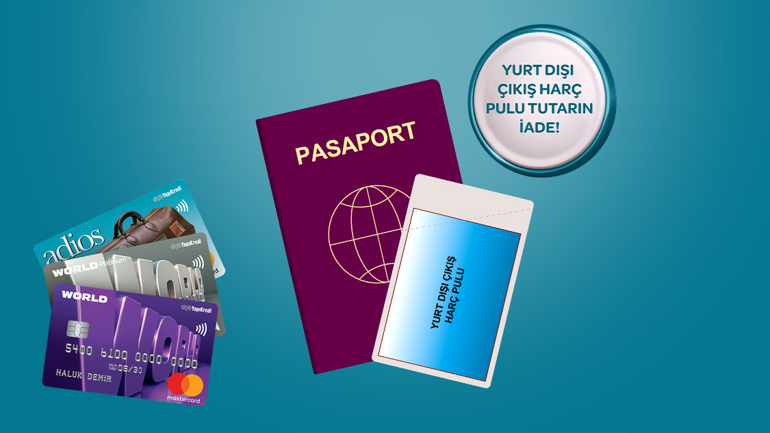 Mastercard logolu kartınız ile yurt dışındaki fiziki poslardan toplamda yapacağınız 30.000 TL ve üzeri harcamalarınızda Yurt Dışı Çıkış Harç Pulu tutarınız iade!