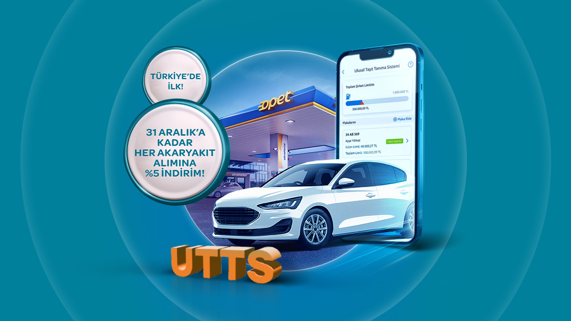 UTTS’li aracınızla 31 Aralık 2025’e kadar yapacağınız her akaryakıt alımına %5 indirim!