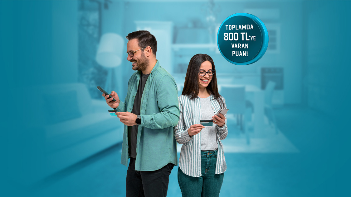 Seçili e-ticaret platformlarından yapacağınız harcamalara toplamda 800 TL’ye varan Puan fırsatı! 