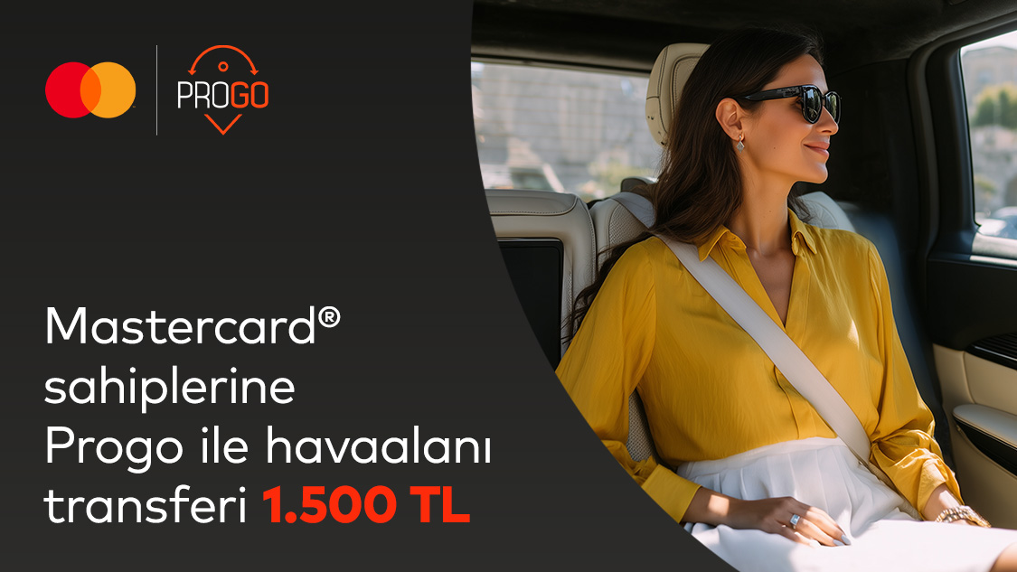 Silver Logolu Mastercard’ınıza  özel Progo Travel ile İstanbul Havalimanı & Sabiha Gökçen Havalimanı Transferi 1.500 TL!