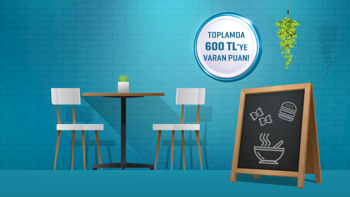Restoran sektöründe yapacağınız her 2.000 TL harcamaya 100 TL, World Pay ile ödemlerde ek 50 TL, toplamda 600 TL’ye varan Worldpuan hediye!